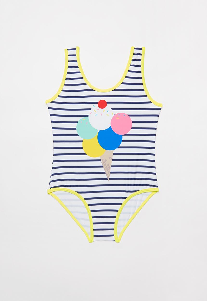 Pop Candy - Girls stripe swimsuit - multi