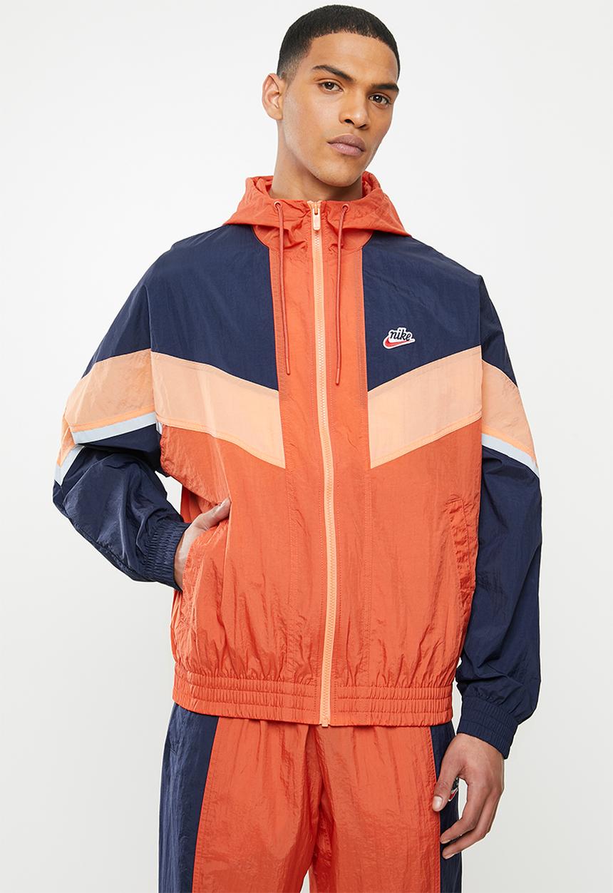 Nike - Nike sportswear he wr+ unld jacket - orange & navy 