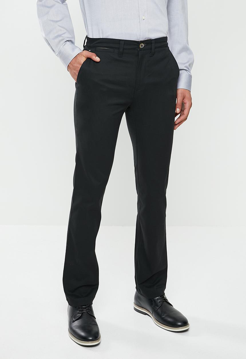 POLO - Alexander cotton stretch straight leg chino - black