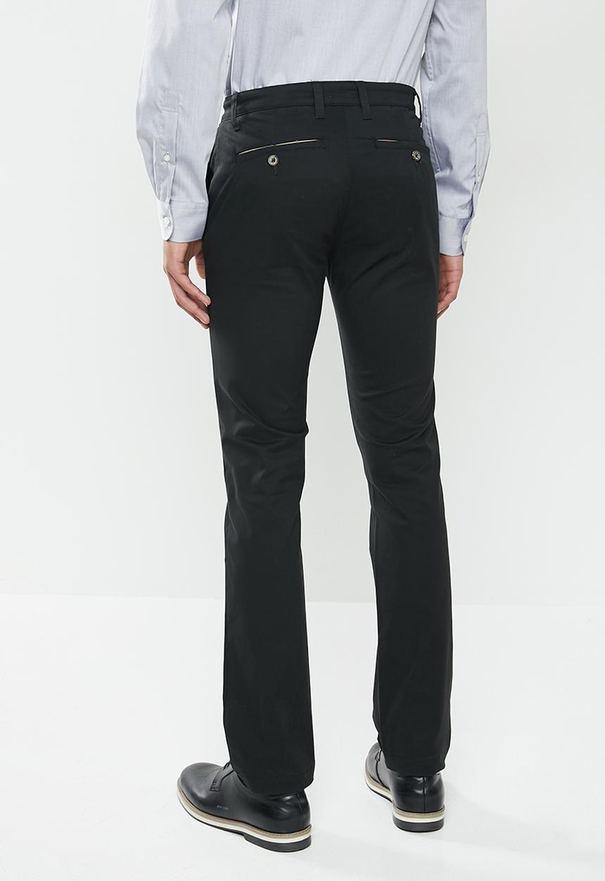 POLO - Alexander cotton stretch straight leg chino - black