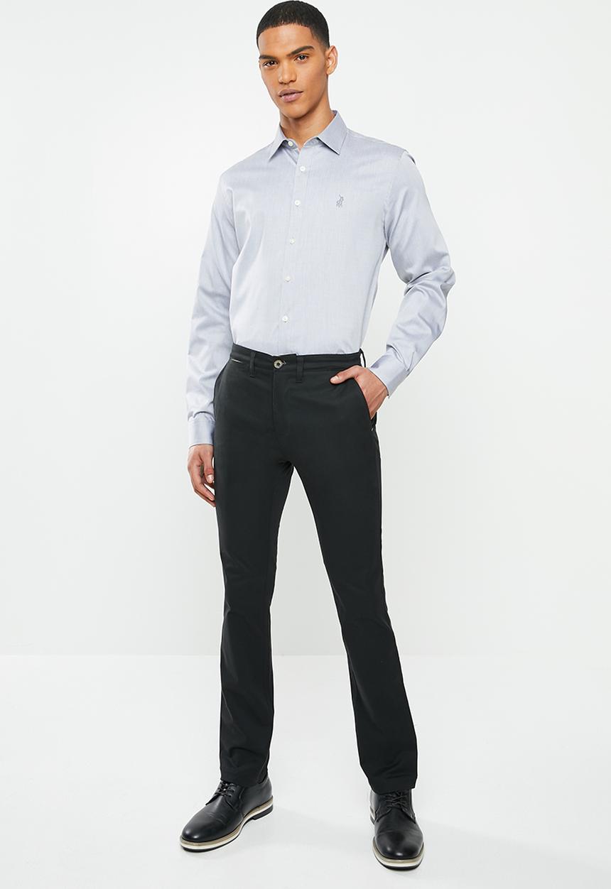 POLO - Alexander cotton stretch straight leg chino - black