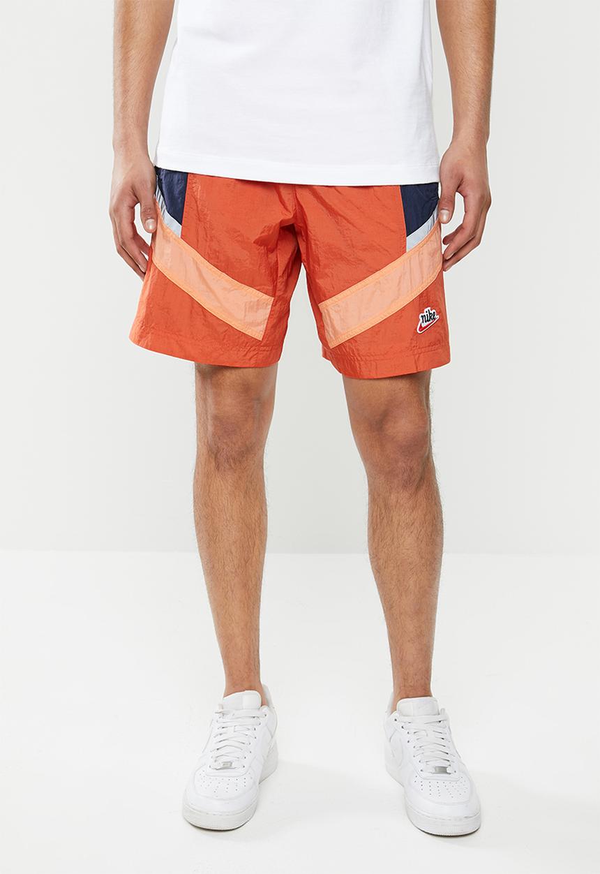 Nike - Nike sportswear he wr+ shorts - orange & navy 
