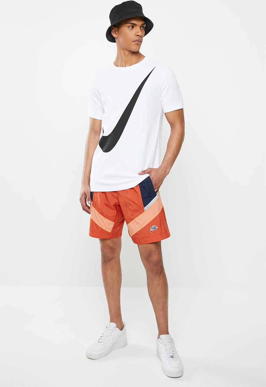 Nike - Nike sportswear he wr+ shorts - orange & navy 