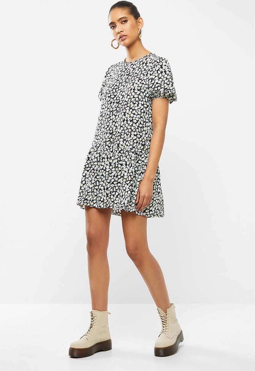 Blake - Puff sleeve mini dress - multi