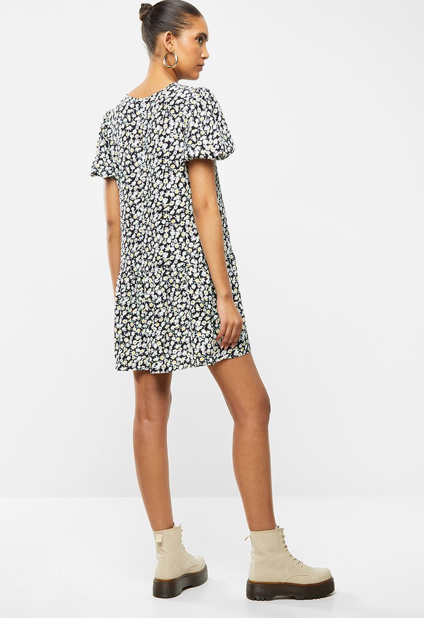 Blake - Puff sleeve mini dress - multi