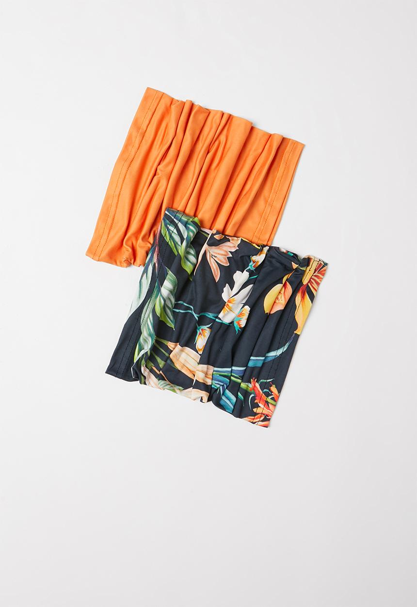 Superbalist - 2 Pack snood set - orange & navy 