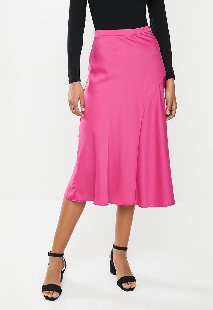 MILLA - Panelled slip skirt - cerise