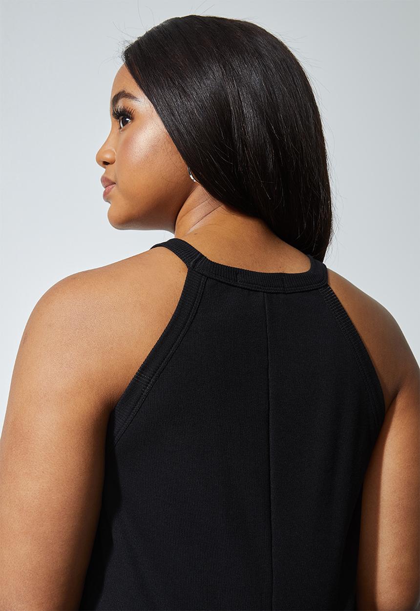 Superbalist - Rib high neck bodycon - black