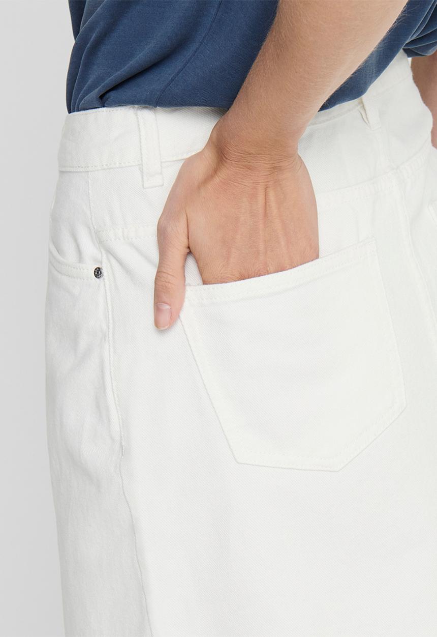 Jacqueline de Yong - Rosa life short destroy skirt - white 
