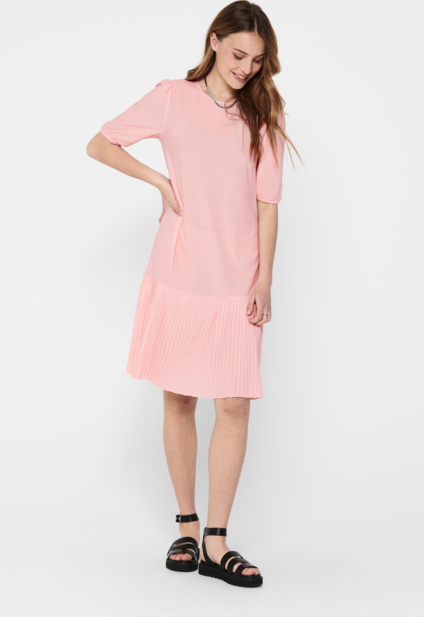 Jacqueline de Yong - Paris 2/4 plisse dress - pink
