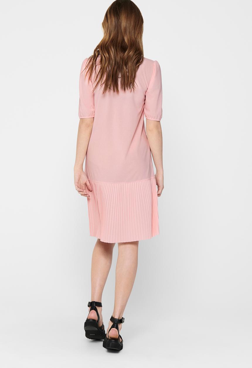 Jacqueline de Yong - Paris 2/4 plisse dress - pink