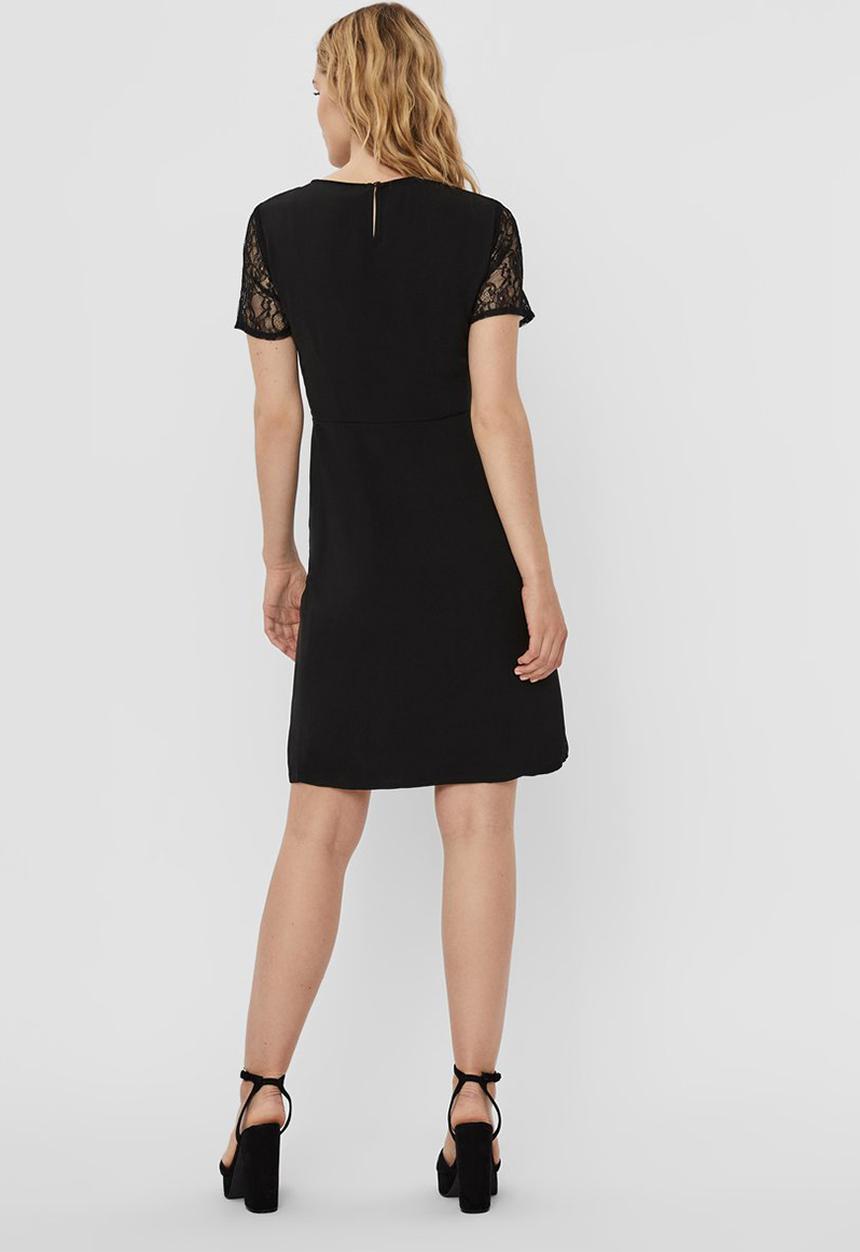 Vero Moda - Sia short sleeve dress - black