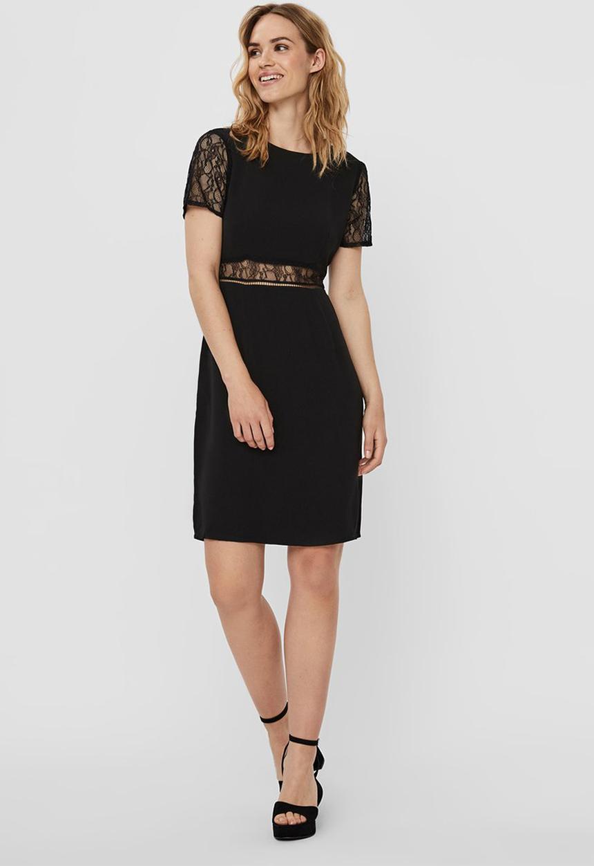 Vero Moda - Sia short sleeve dress - black