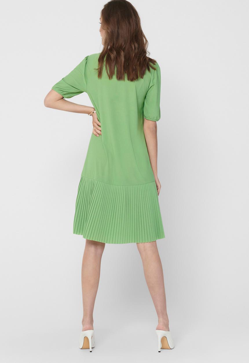 Jacqueline de Yong - Paris 2/4 plisse dress - green 