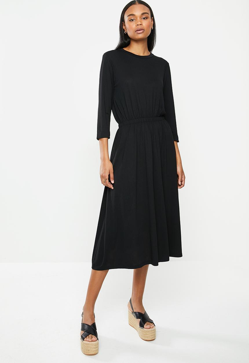 Jacqueline de Yong - Frosty 3/4 dress - black