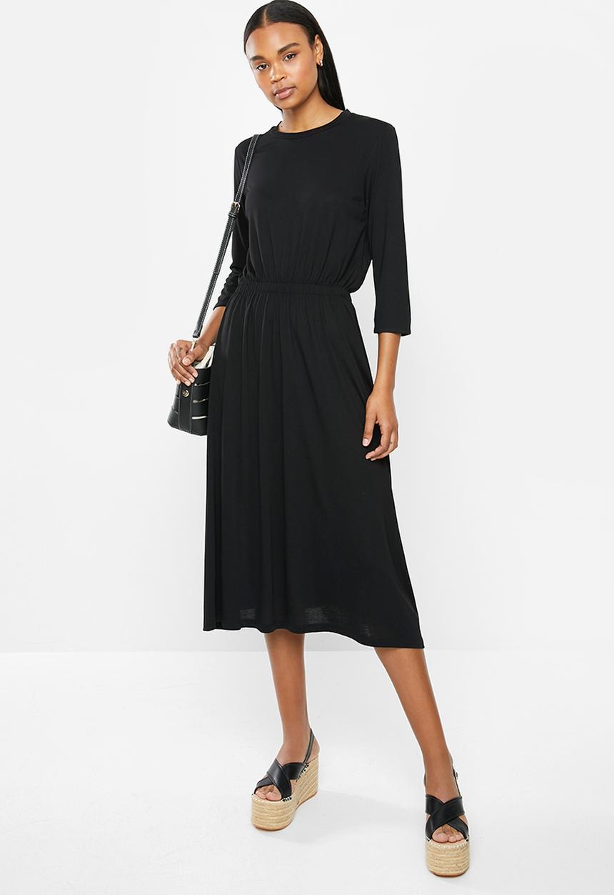 Jacqueline de Yong - Frosty 3/4 dress - black