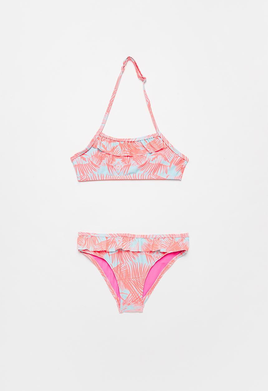 Rebel Republic - Girls bikini set - pink & white