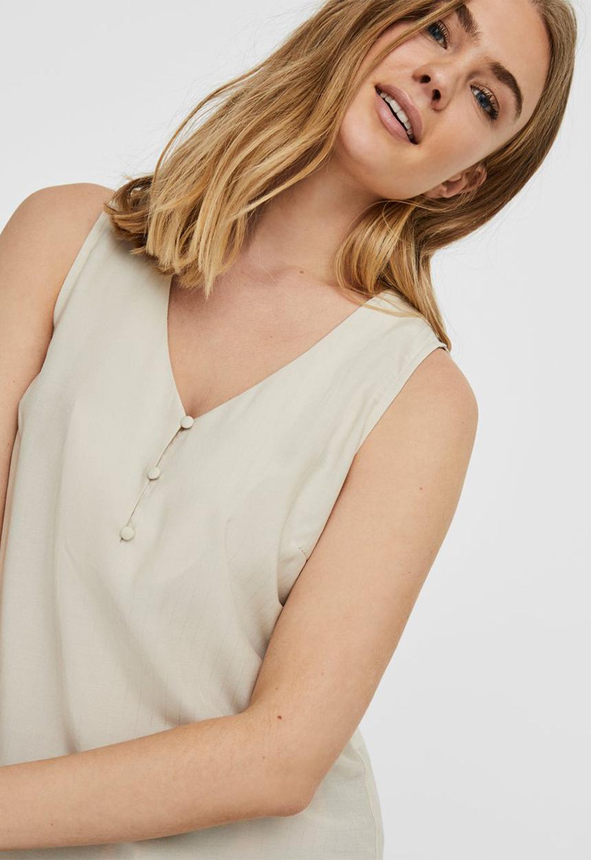 Vero Moda - Kora sleeveless top - neutral