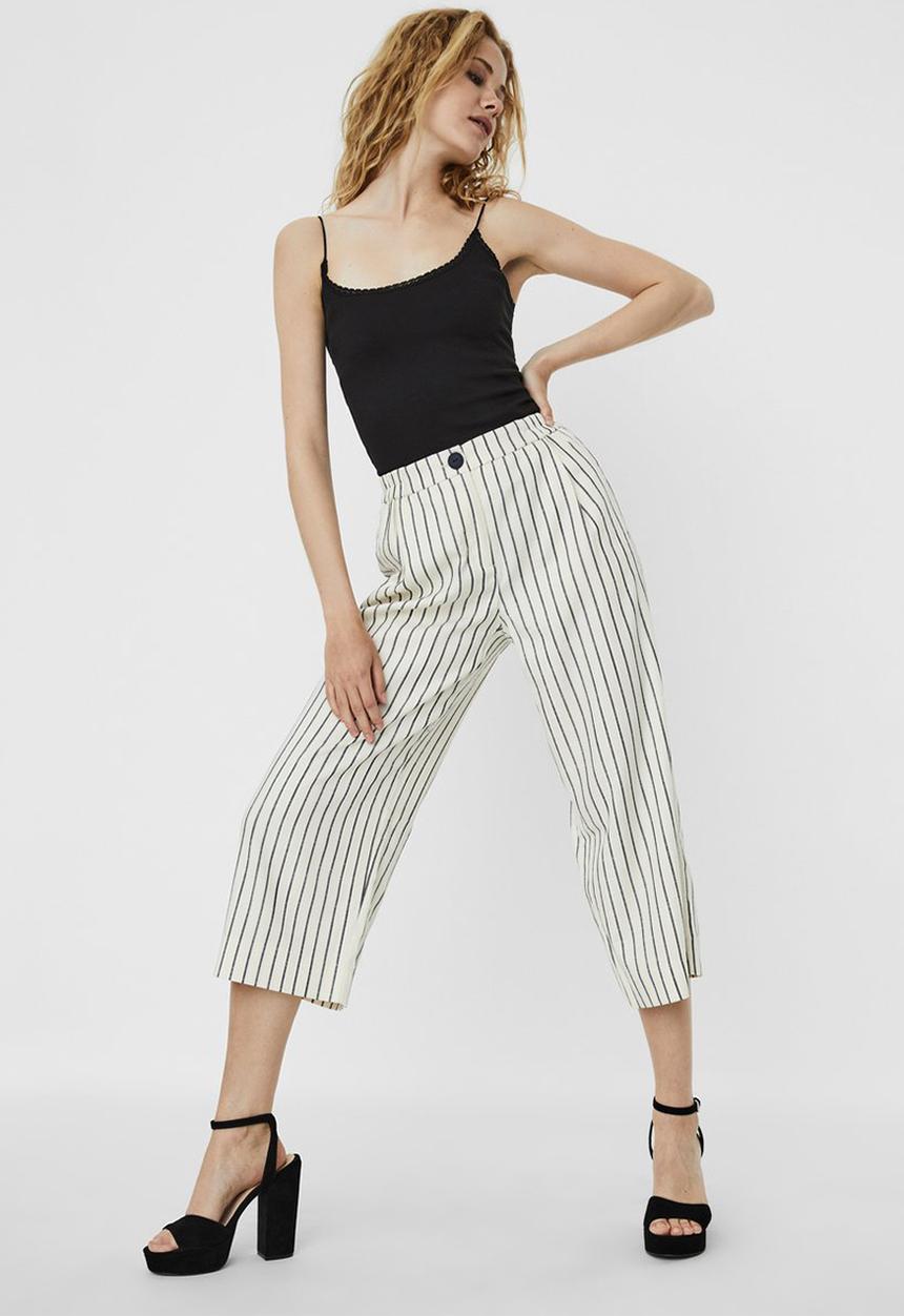 Vero Moda - Nelli culotte pant - neutral & navy