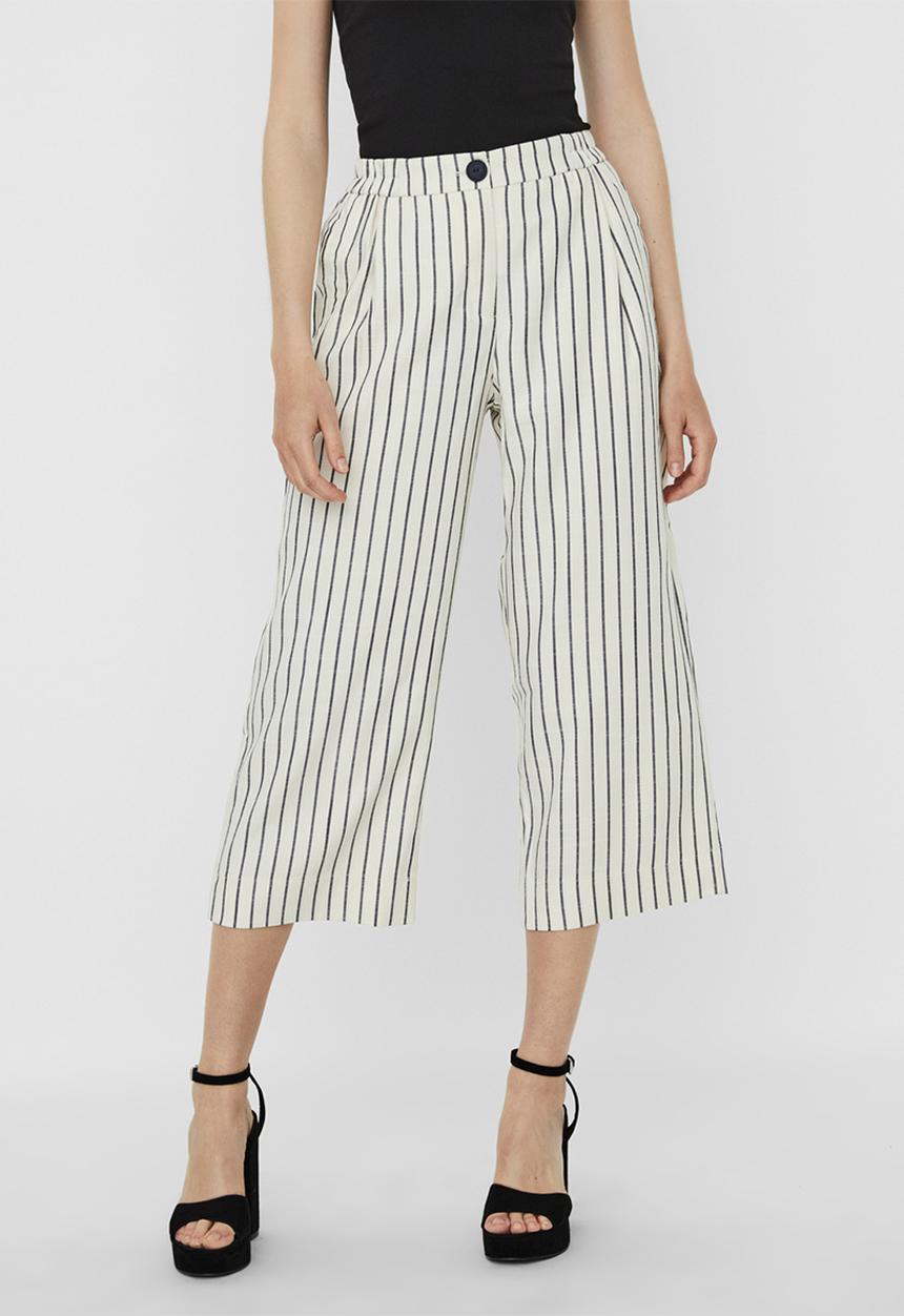 Vero Moda - Nelli culotte pant - neutral & navy