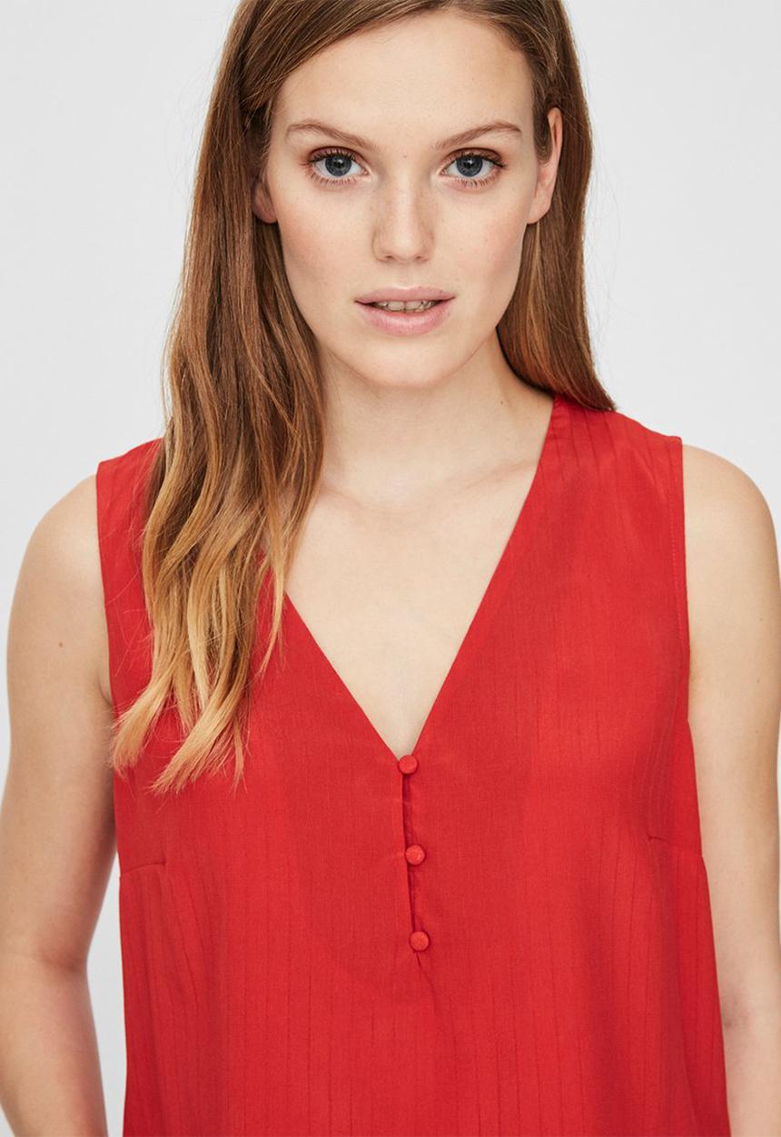 Vero Moda - Kora sleeveless top - red