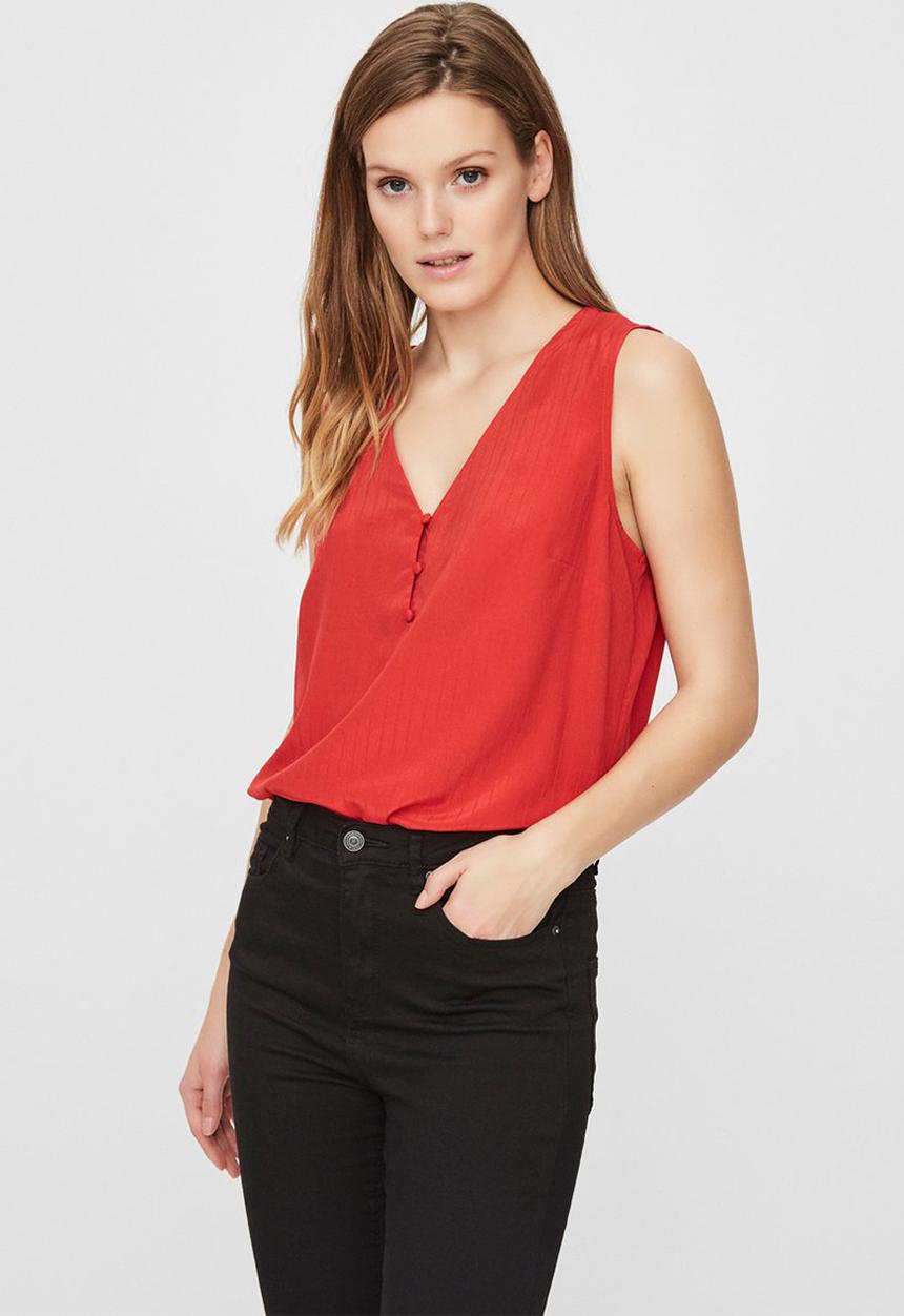 Vero Moda - Kora sleeveless top - red