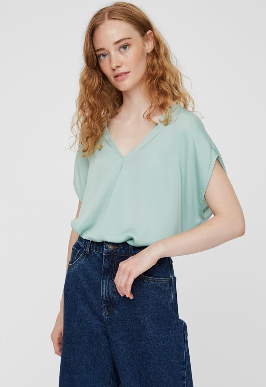 Vero Moda - Sussi short sleeve top - green