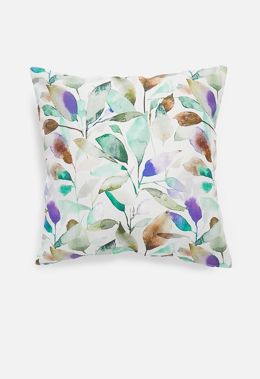 Grey Gardens - Leafy layers cushion cover - cobolt
