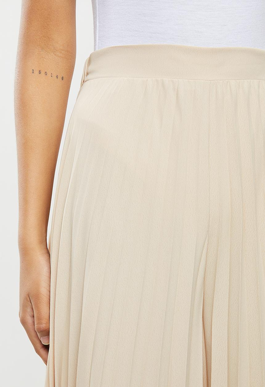VELVET - Pleated palazzo - ivory