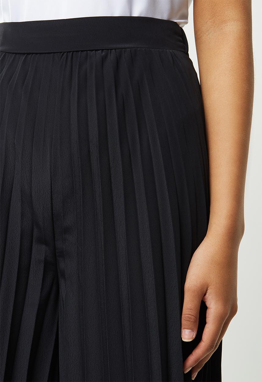 VELVET - Pleated palazzo - black