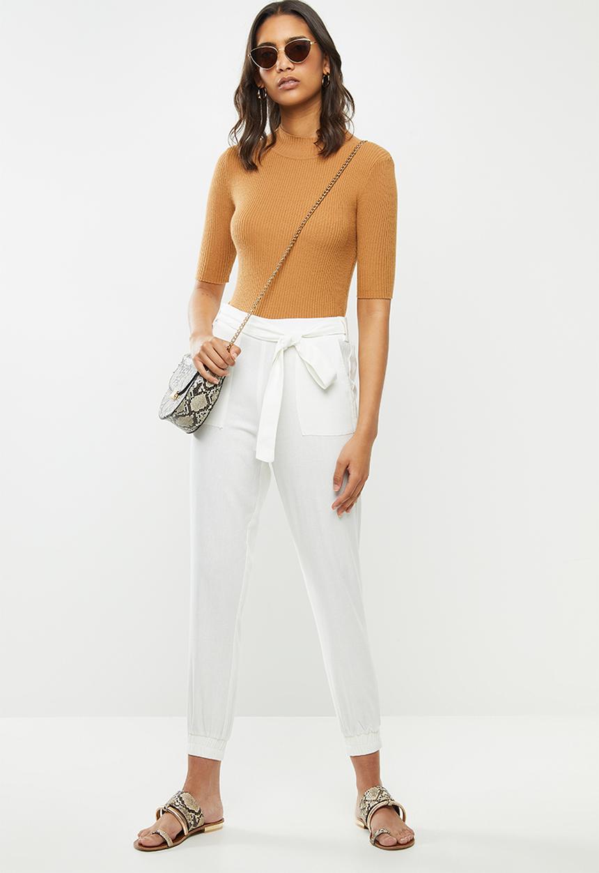 VELVET - Linen jogger pant - ivory
