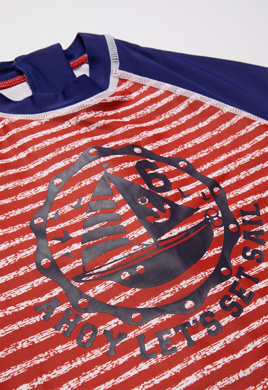 Pop Candy - Boys stripe swimset - blue & red