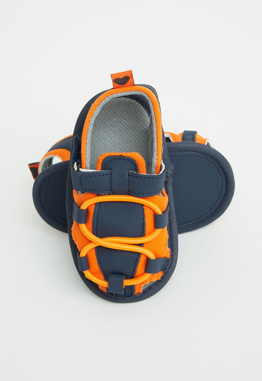 Pop Candy - Baby sandals - navy & orange