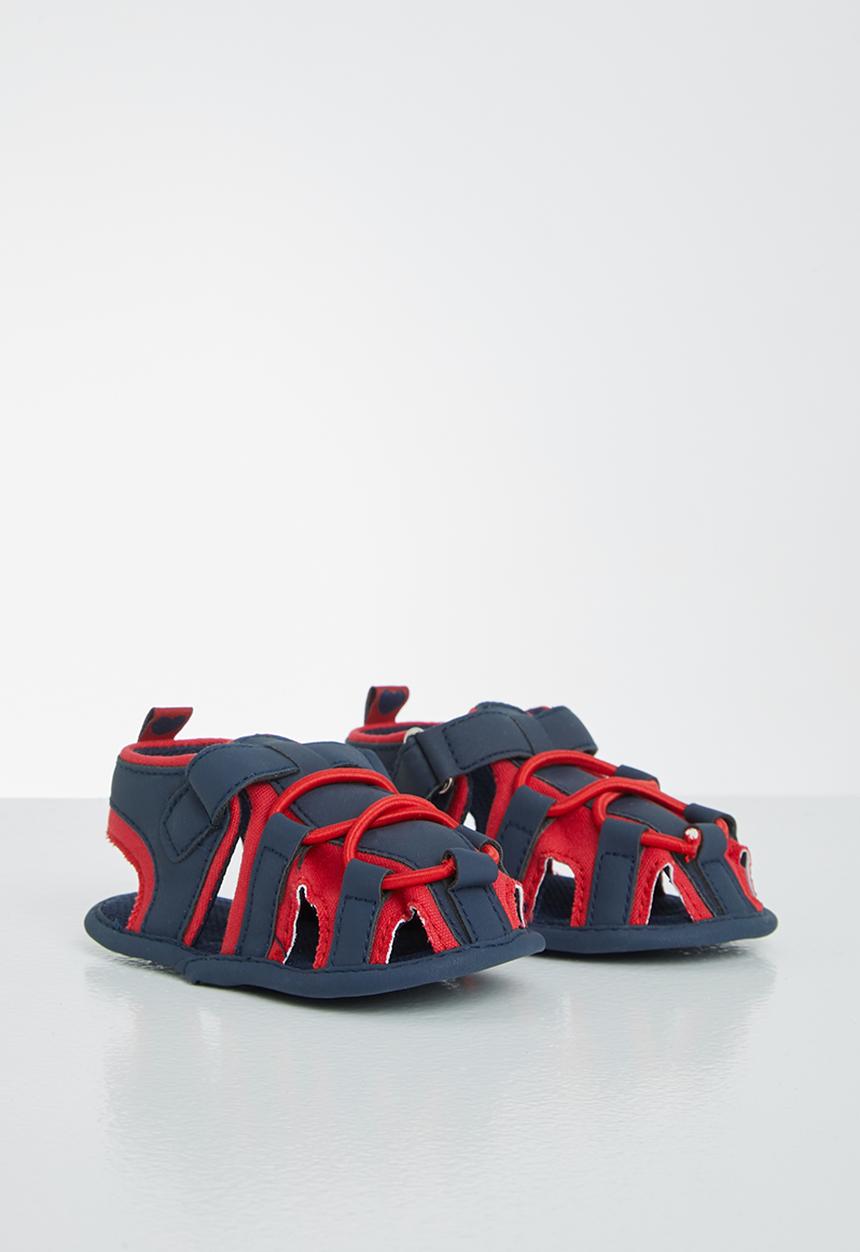 Pop Candy - Baby sandals - navy & red
