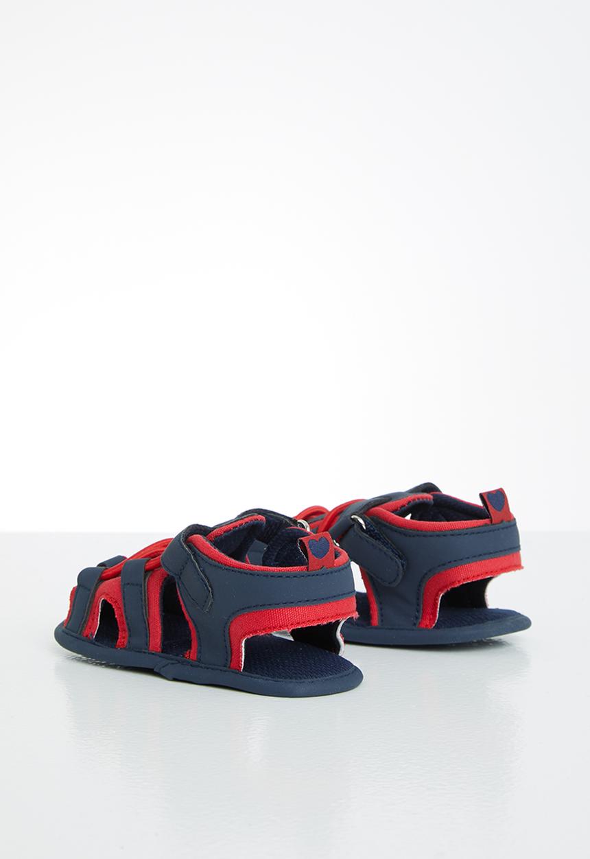 Pop Candy - Baby sandals - navy & red