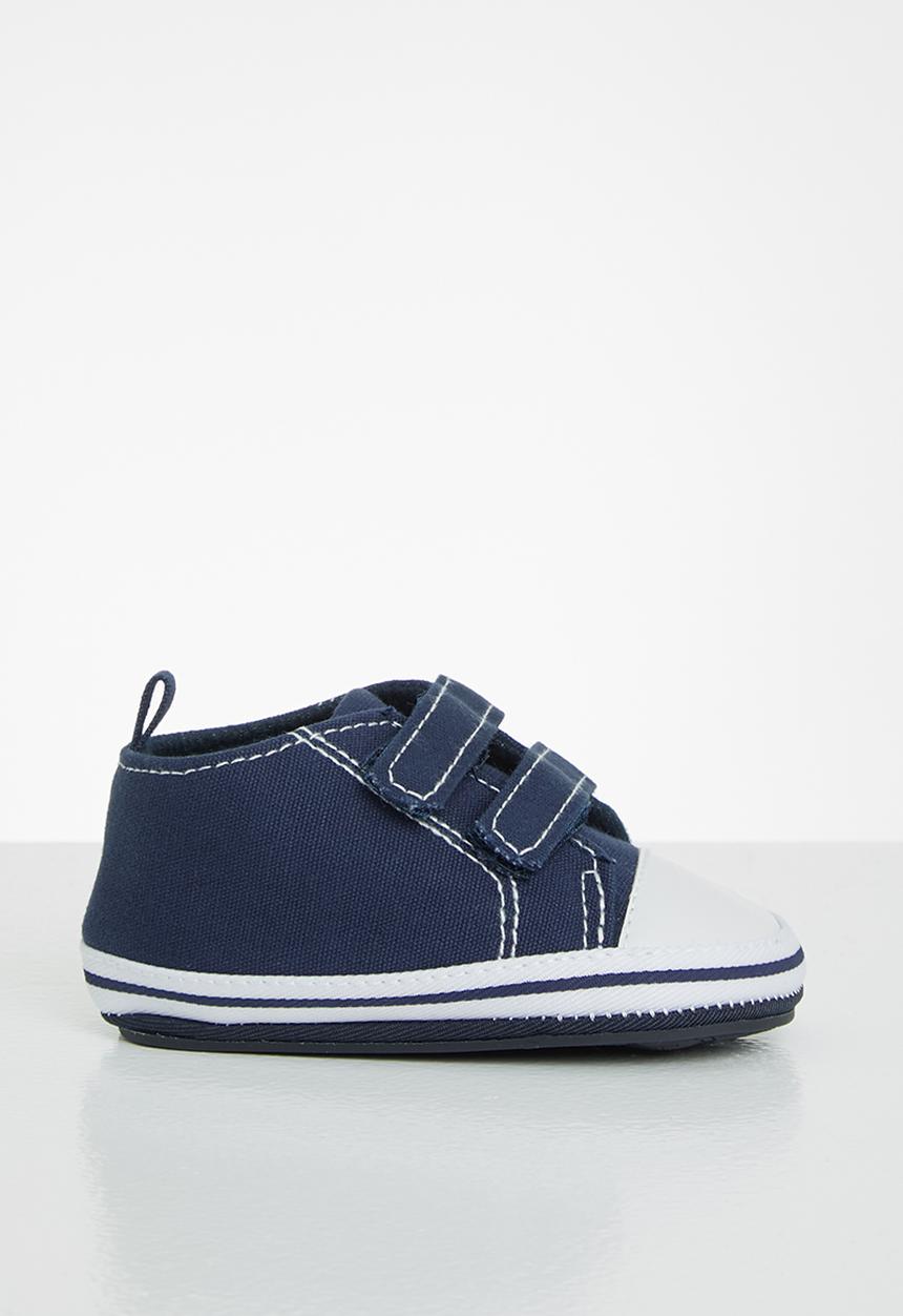 Pop Candy - Velcro strap sneaker - navy & white