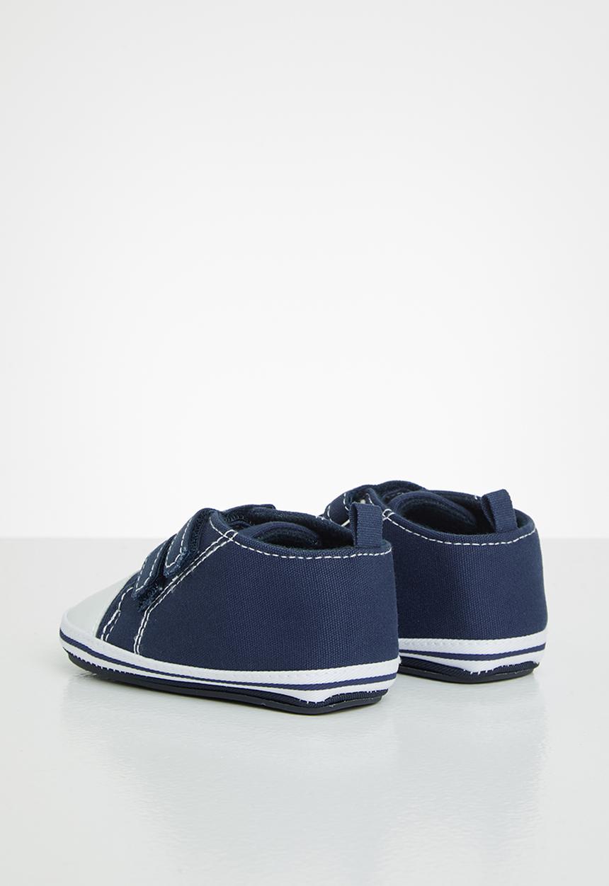 Pop Candy - Velcro strap sneaker - navy & white