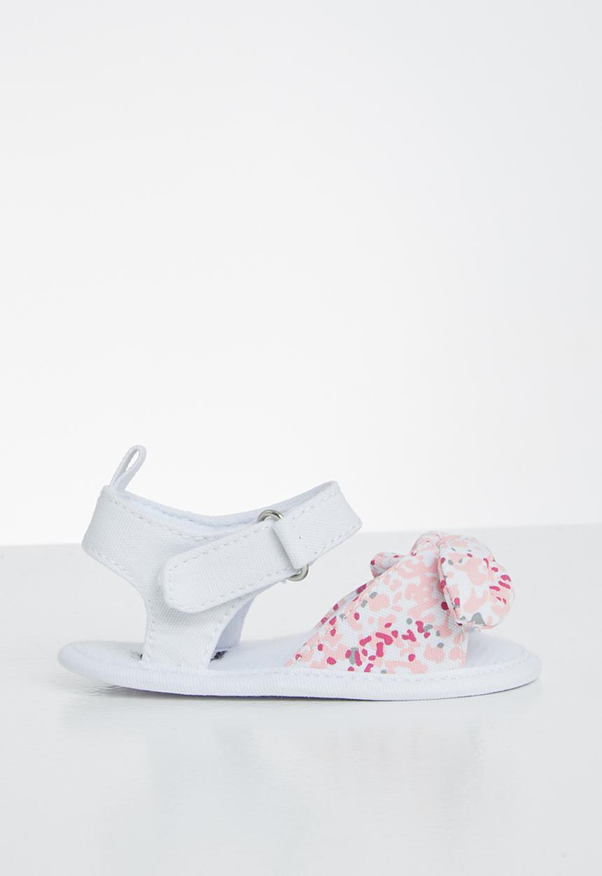 Pop Candy - Girls soft sole sandal - white & pink