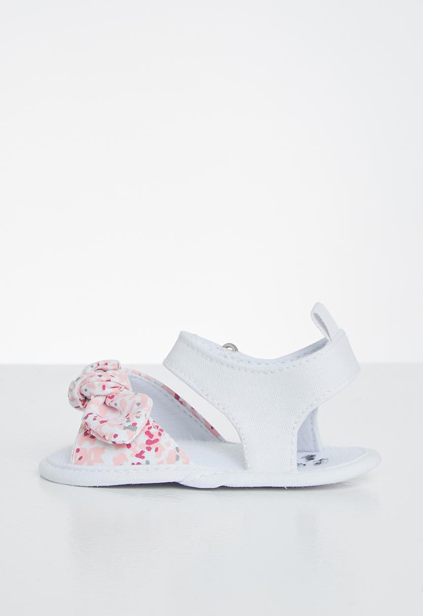 Pop Candy - Girls soft sole sandal - white & pink