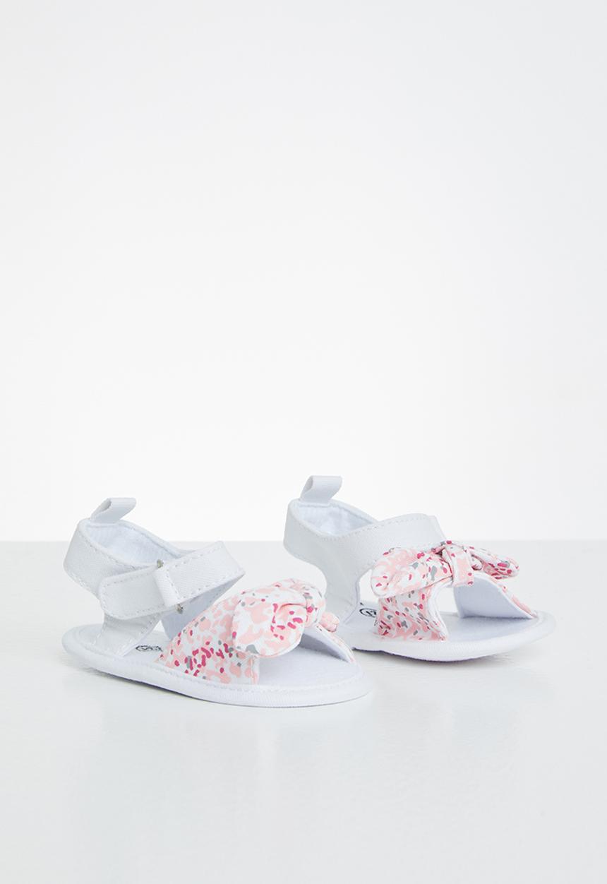 Pop Candy - Girls soft sole sandal - white & pink