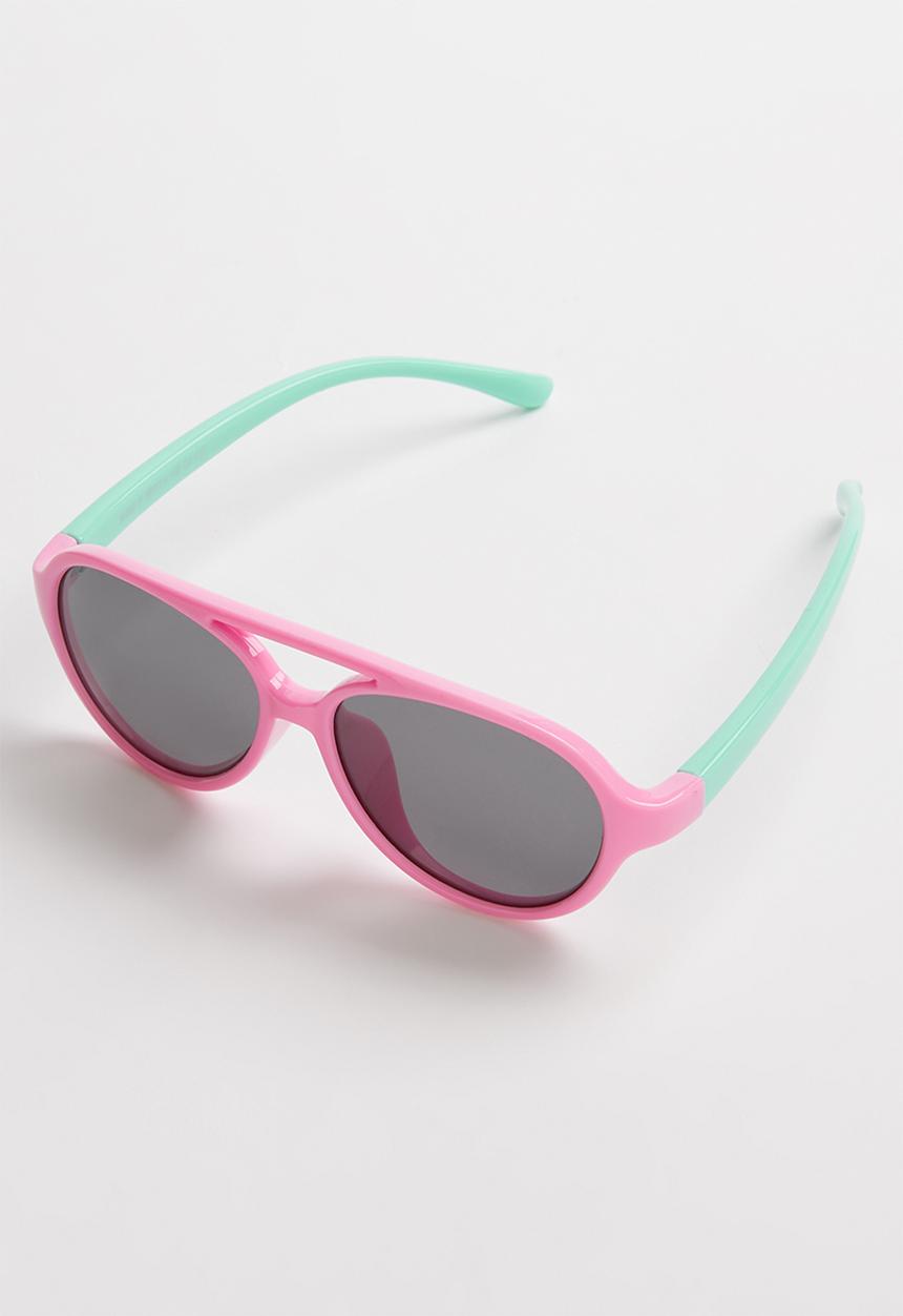 Pop Candy - Girls colour block sunglasses - pink & green 