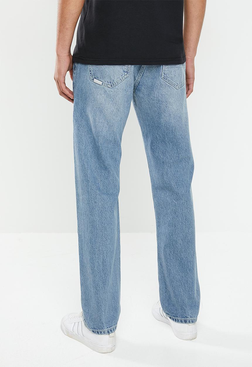Superdry. - Ethan classic straight denim - stone blue