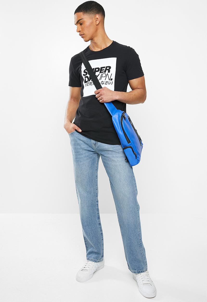 Superdry. - Ethan classic straight denim - stone blue