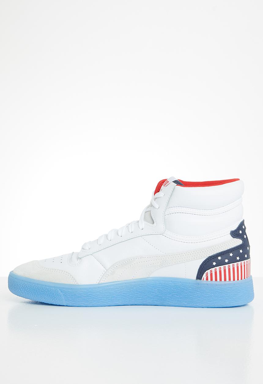 PUMA - Ralph Sampson mid 4th of July - puma white-peacoat-high risk red