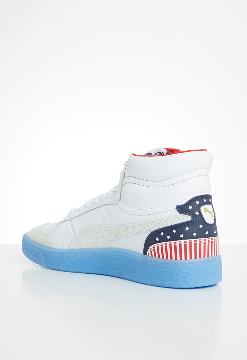 PUMA - Ralph Sampson mid 4th of July - puma white-peacoat-high risk red