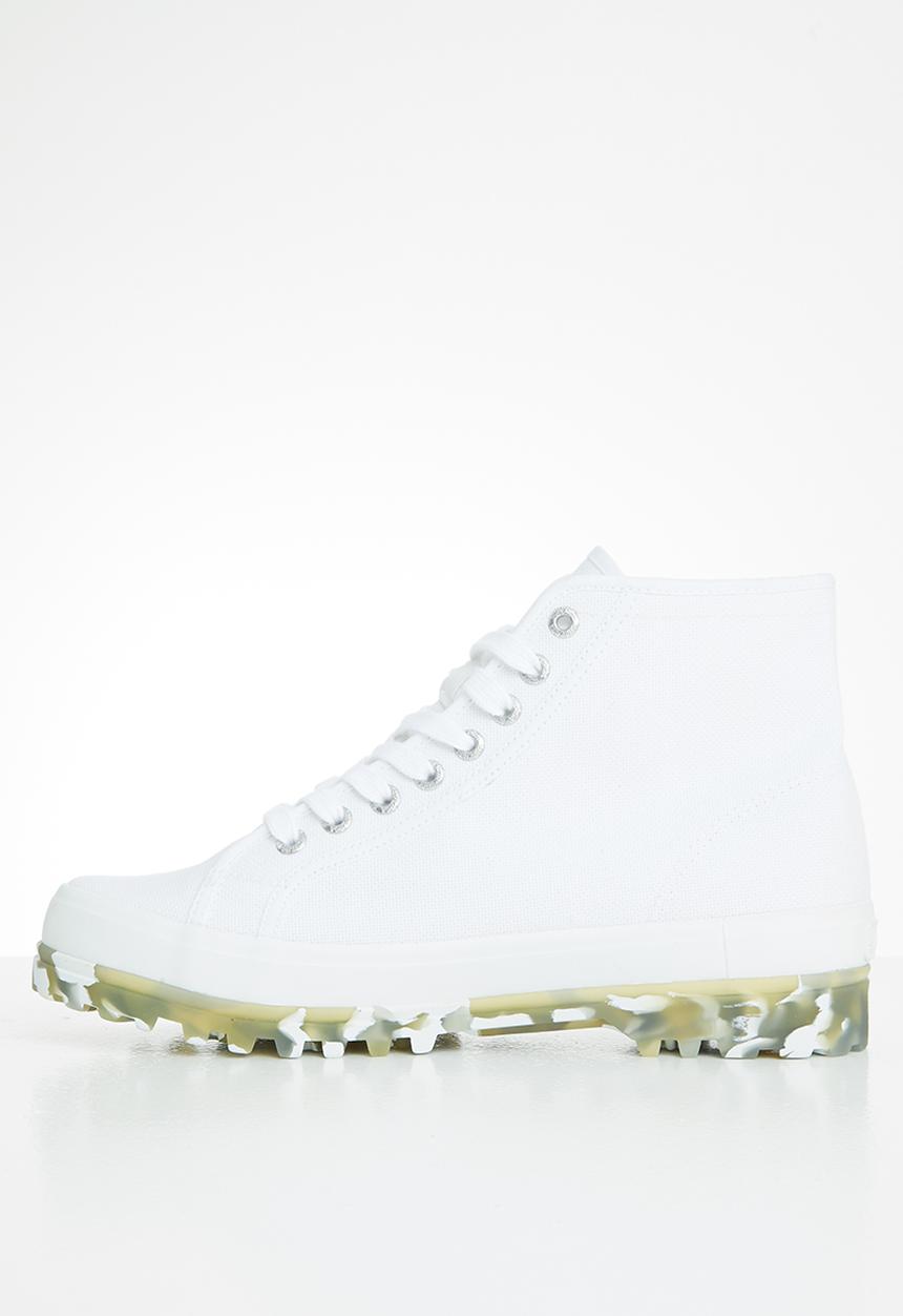 SUPERGA - 2341 alpina marble boot - white silver