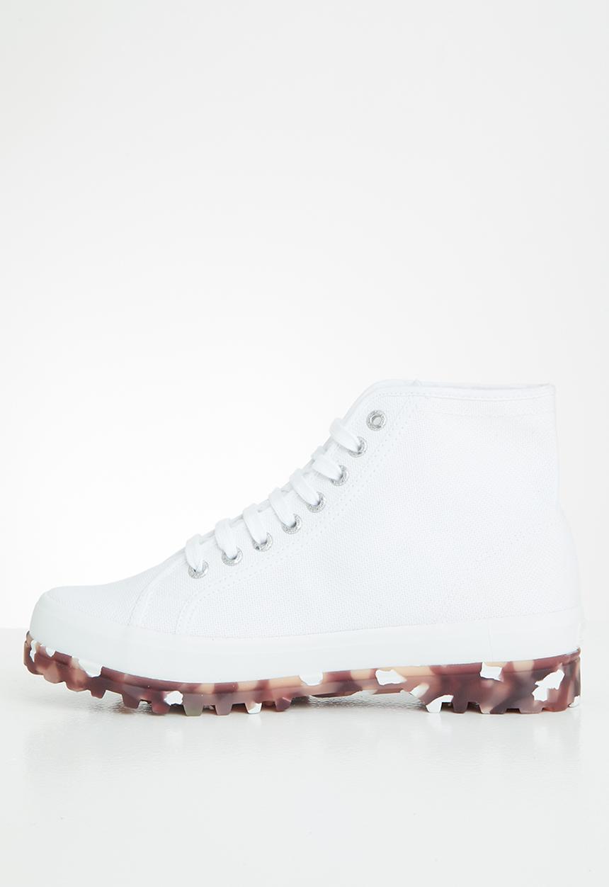 SUPERGA - 2341 alpina marble boot - white-red-rose lobs