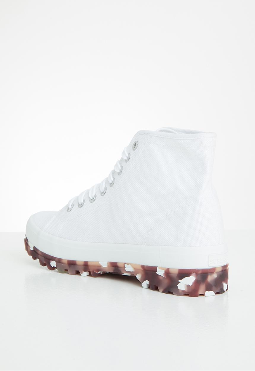SUPERGA - 2341 alpina marble boot - white-red-rose lobs