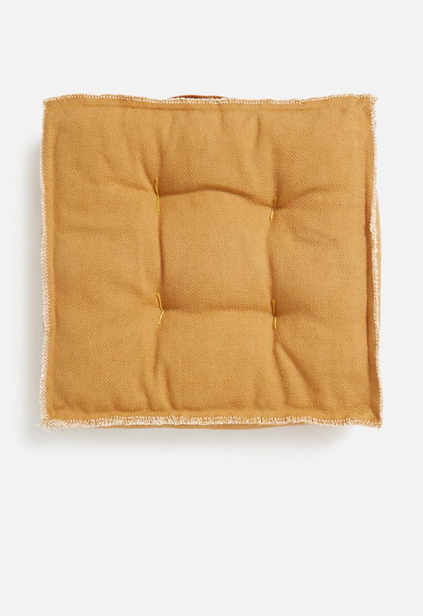 H&S - Fringe seat cushion - mustard