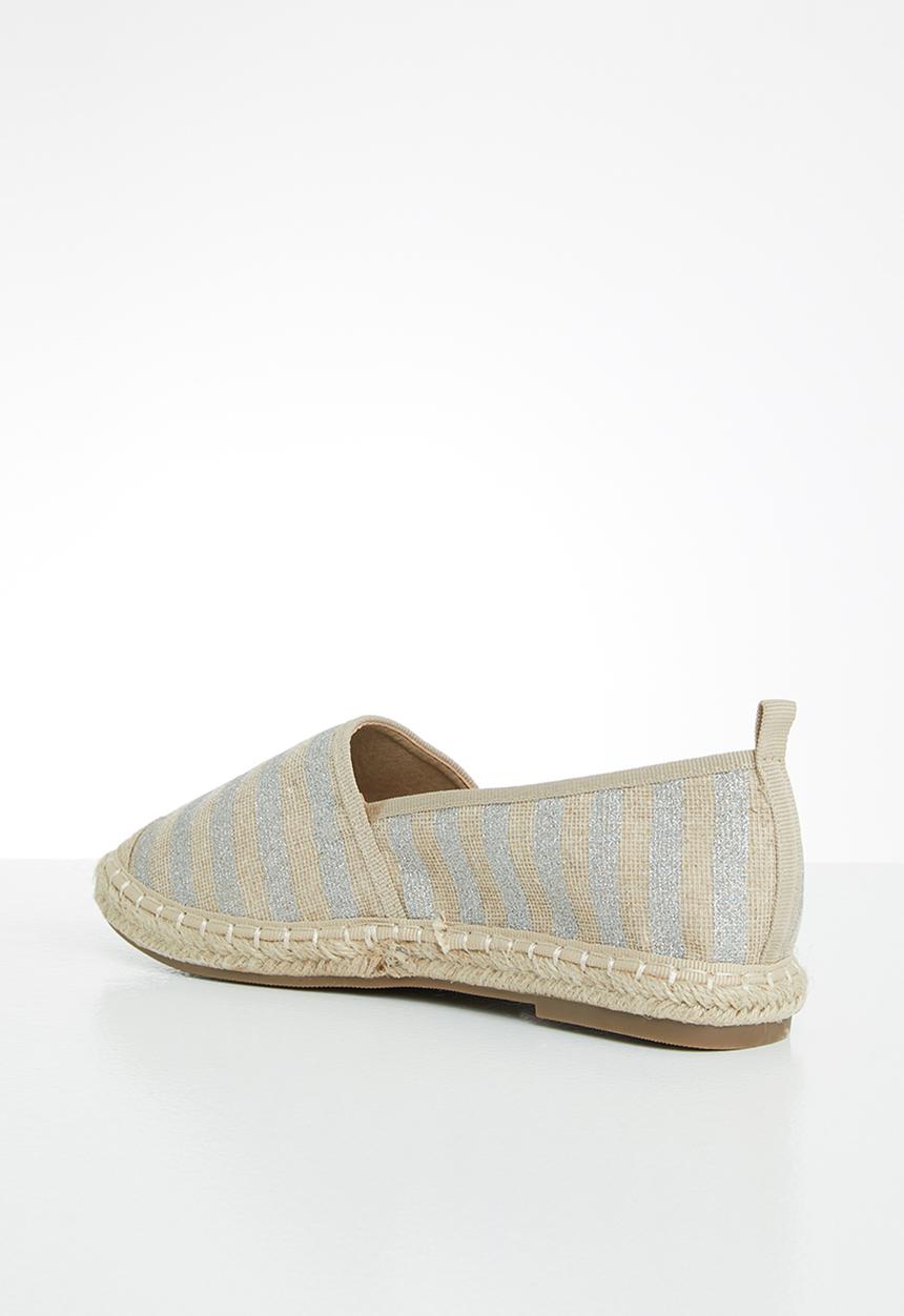 Butterfly Feet - Palm espadrille - grey & neutral 
